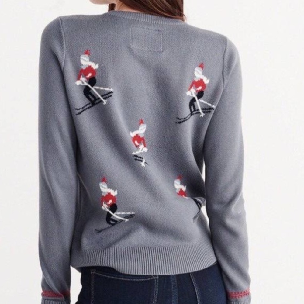 ABERCROMBIE SKI GREY crewneck SWEATER - Picture 2 of 5